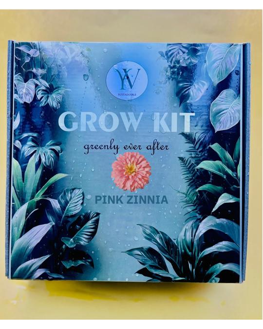 Pink Zinnia Grow Kit